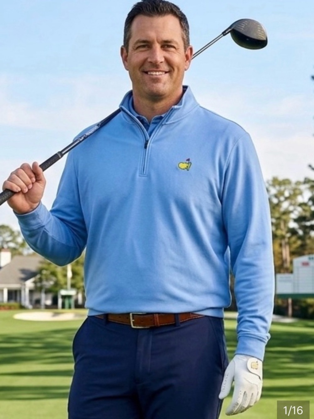 Masters Tech Men's Blue 1/4 Zip